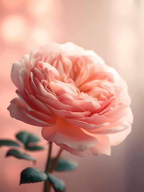 Uma flor rosa com a palavra amor nela
