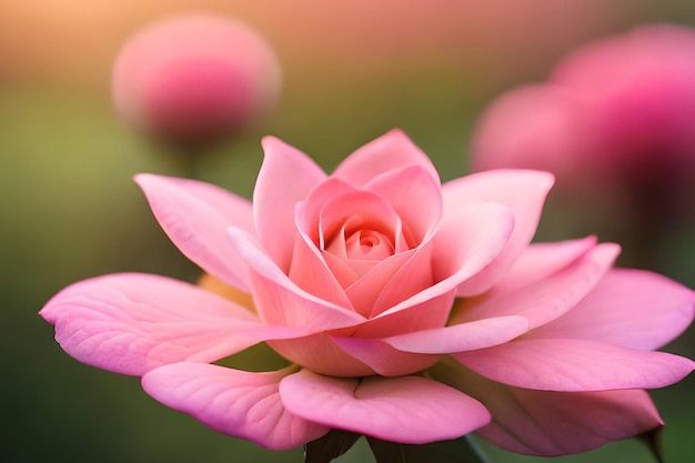 Uma flor rosa com a palavra lótus nela