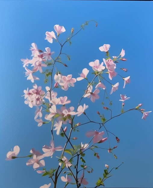 Uma flor rosa com a palavra "on it"