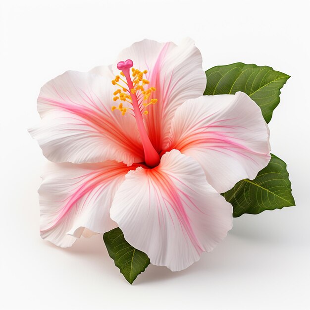 Uma flor tropical magnífica com fundo branco 8k UHD