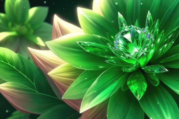 Uma flor verde muito bonita