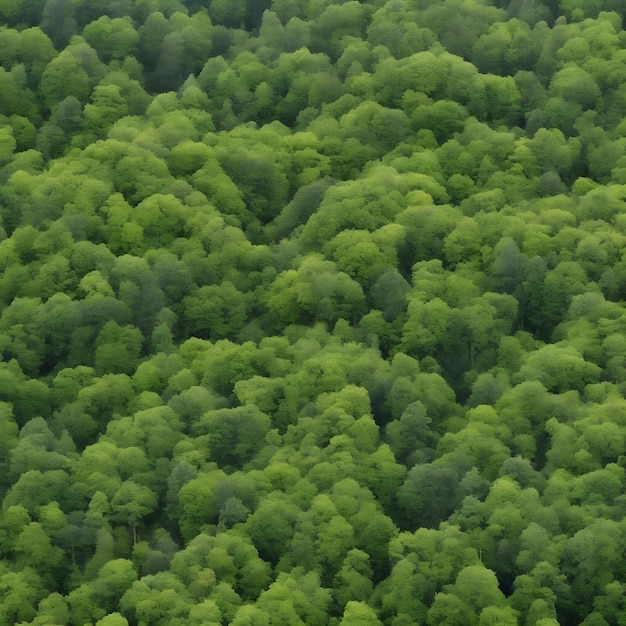 Uma floresta com muitas árvores e um grande número de árvores.