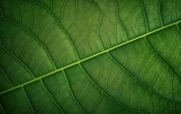 Uma folha verde com as linhas do centro e da parte inferior.