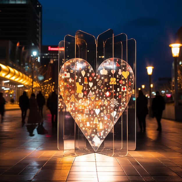 Uma fonte de escultura de iluminação