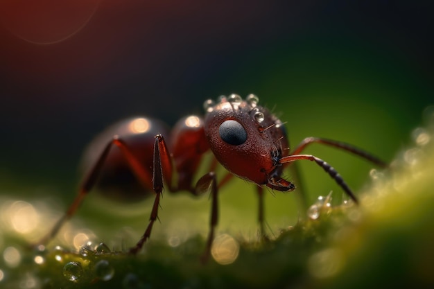 Uma formiga vermelha