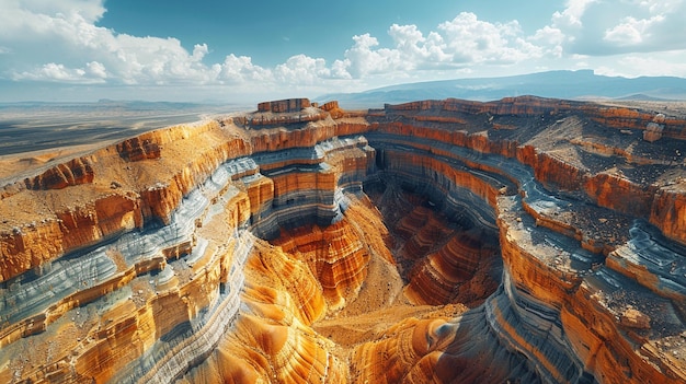 Uma foto aérea de um deserto do deserto coloca o papel de parede