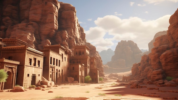 Uma foto da antiga cidade de Petra, na Jordânia