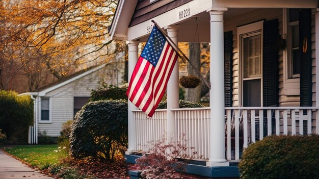 Foto uma foto da bandeira americana