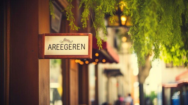 Uma foto da placa de restaurante sem alérgenos