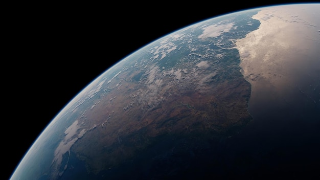 Uma foto da Terra da estação espacial