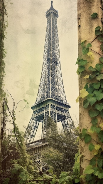 Uma foto da torre eiffel de paris