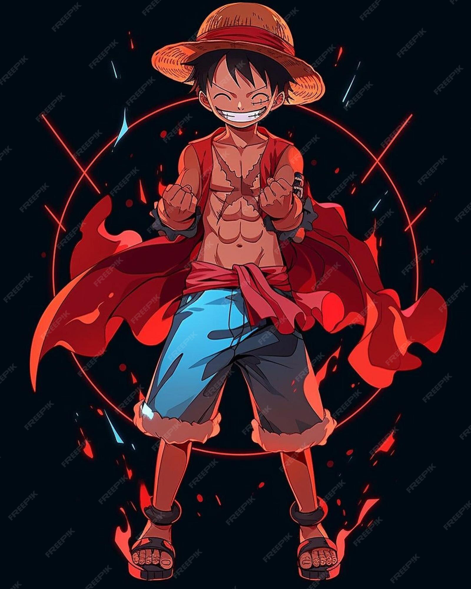 One piece Luffy desenho cute chibi anime japonês ilustração