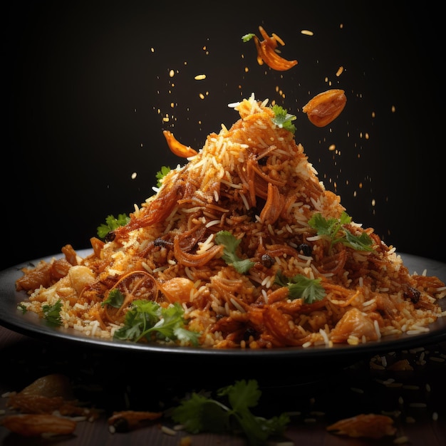 Foto uma foto de biryani