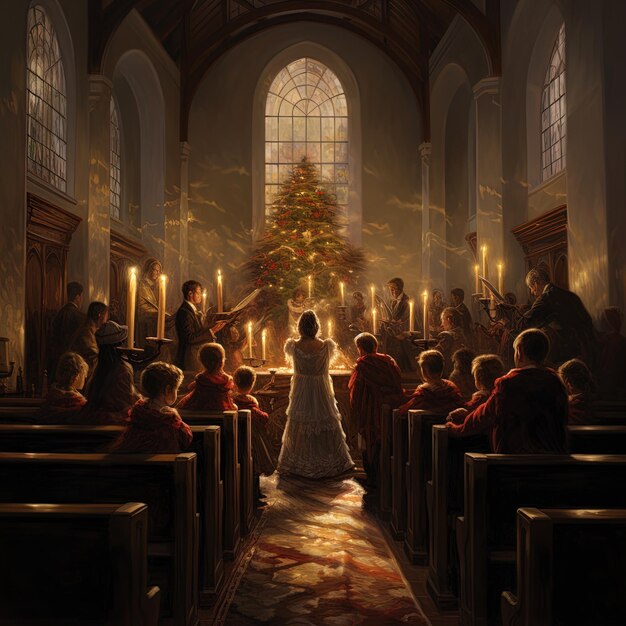 uma foto de casamento de uma noiva e um noivo em uma igreja