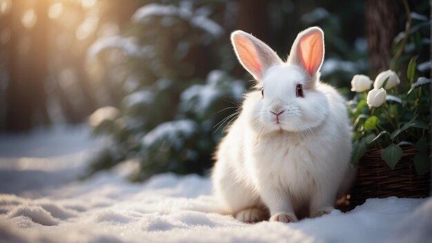 Uma foto de coelho bonito.