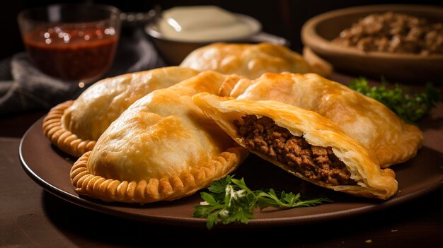 Foto uma foto de empanadas de carne