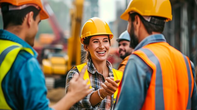 Uma foto de estilo fotografia de rua de uma construção masculina e feminina