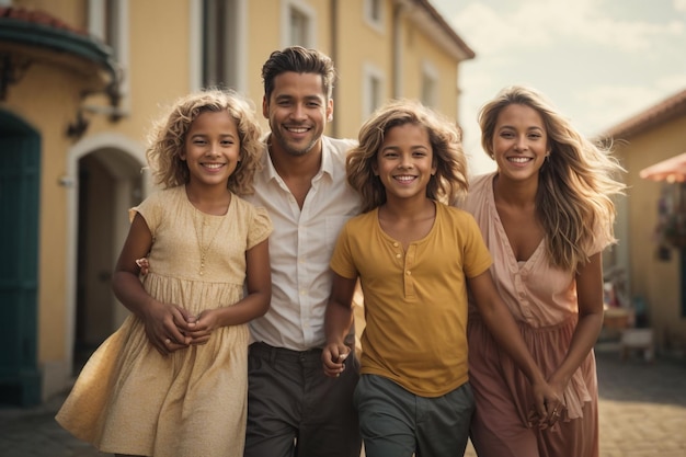 Uma foto de família perfeita Foto de uma família tirando uma selfie junta em casa