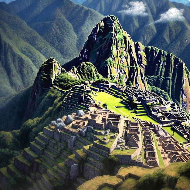 Foto uma foto de machu picchu