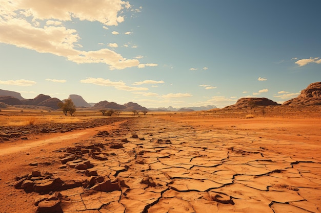 uma foto de paisagem de uma vasta paisagem desértica