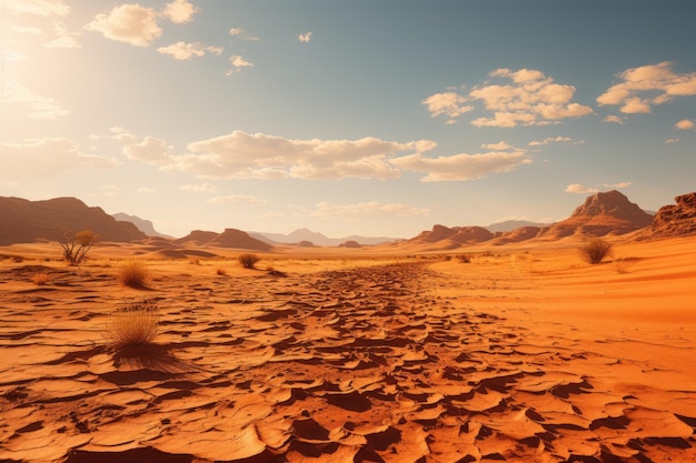 uma foto de paisagem de uma vasta paisagem desértica