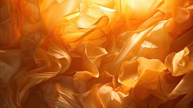 Foto uma foto de papel de tecido laranja amassado em cenário de outono