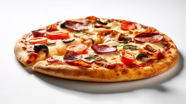 Uma foto de pepperoni pizza generativa ai