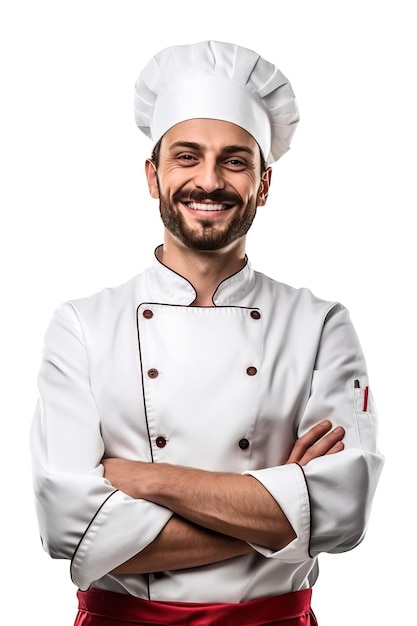 Foto uma foto de retrato de um chef sorridente realista