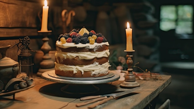 Uma foto de um bolo de aniversário