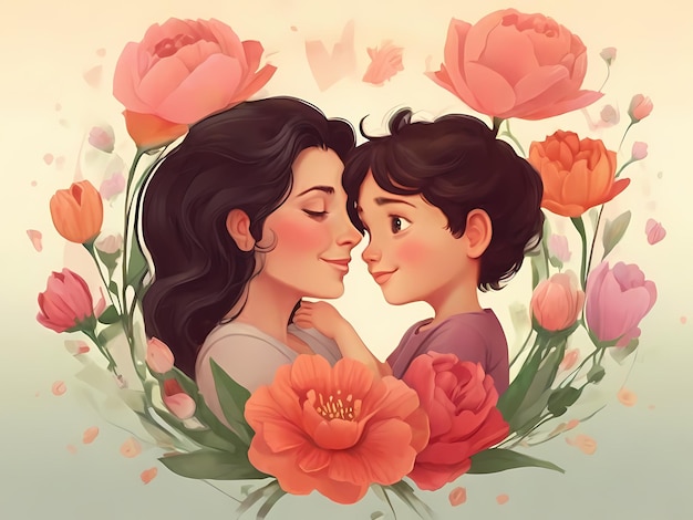 uma foto de um casal e uma flor com as palavras amor na parte inferior