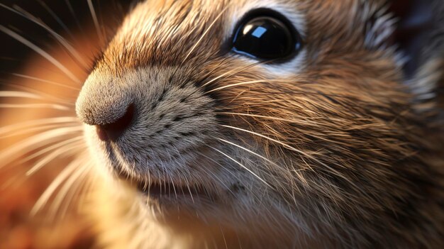 Uma foto de um close-up de uma pelagem de gerbil