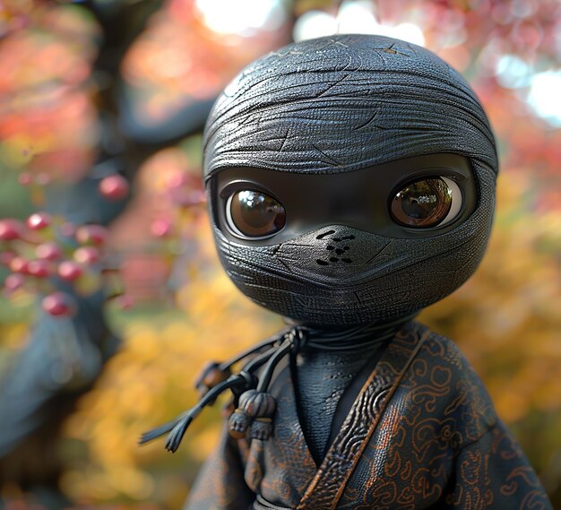 uma foto de um personagem de desenho animado mini ninja