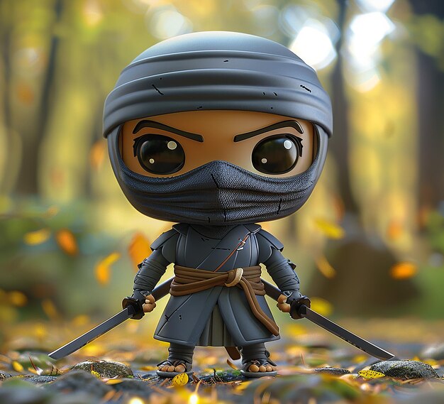 uma foto de um personagem de desenho animado mini ninja