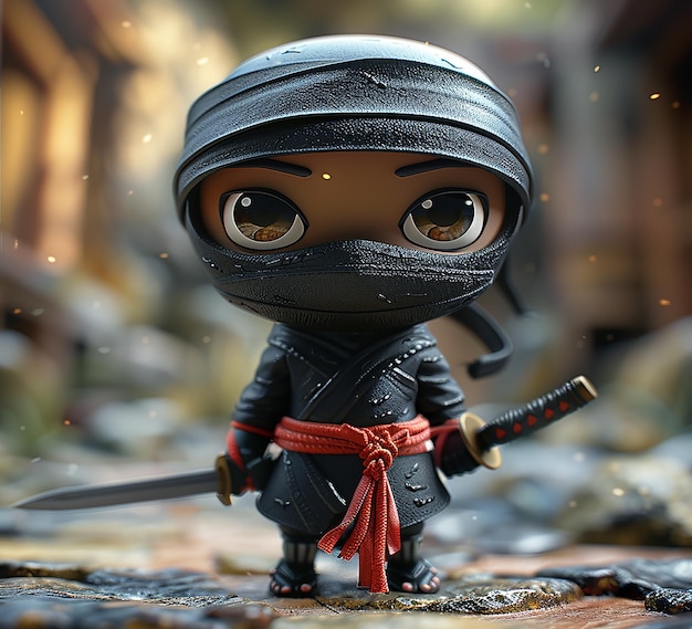 Foto uma foto de um personagem de desenho animado mini ninja