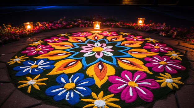 Uma foto de um rangoli diwali imagens de estoque fotos de estoque realistas