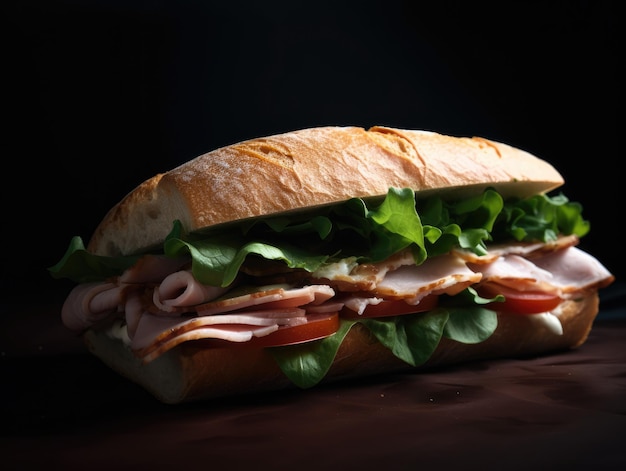 Uma foto de um sanduíche generativo ai