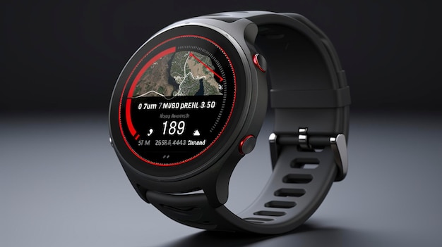 Uma foto de um smartwatch fitness com GPS