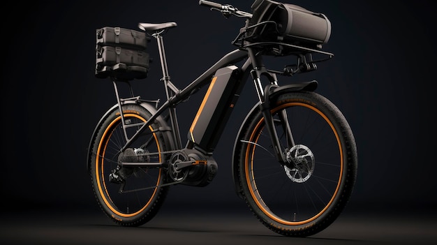 Foto uma foto de uma bicicleta elétrica movida a energia solar