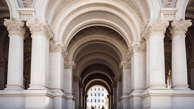 Uma foto de uma característica arquitetônica em um edifício histórico mostrando design atemporal