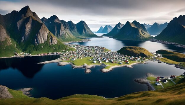 uma foto de uma ilha na Noruega