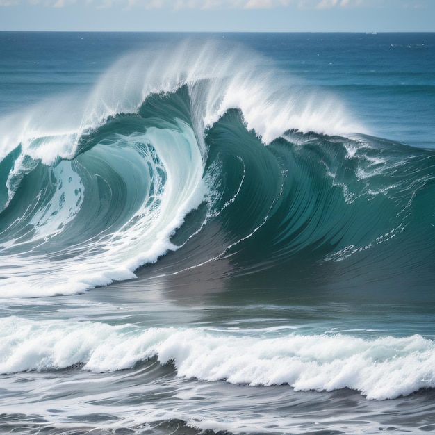 Uma foto de uma onda que está prestes a ser tirada no oceano.