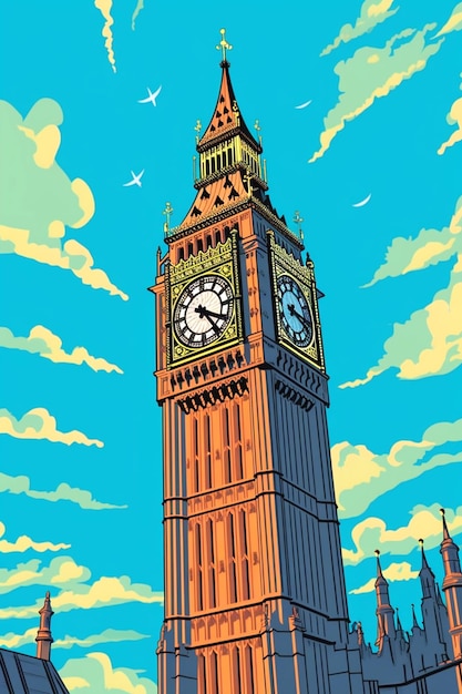 Foto uma foto do big ben