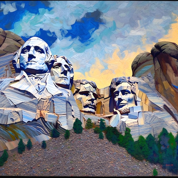 uma foto do Monte Rushmore