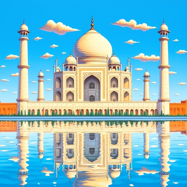 uma foto do taj mahal