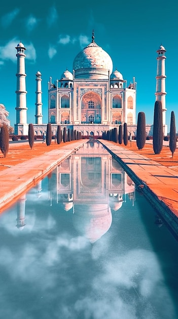 uma foto do taj mahal