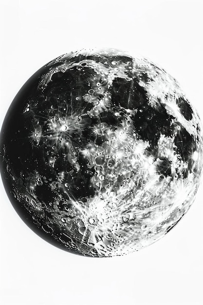 Foto uma foto em preto e branco da lua