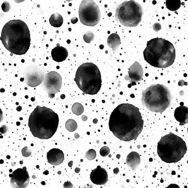 Foto uma foto em preto e branco de muitos pontos em um fundo branco