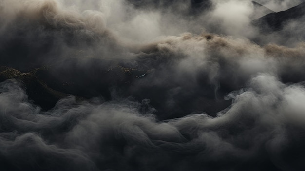 uma foto em preto e branco de nuvens no céu