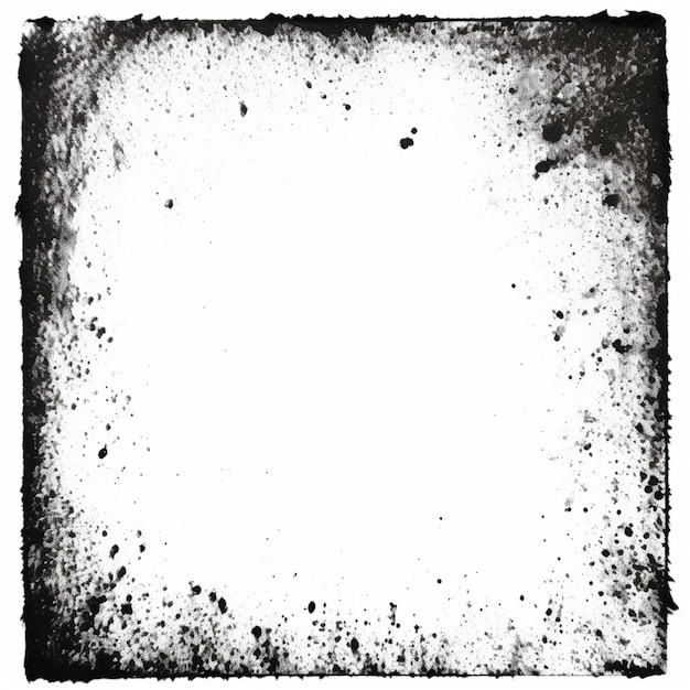 Foto uma foto em preto e branco de uma moldura quadrada com um efeito sujo generativo ai