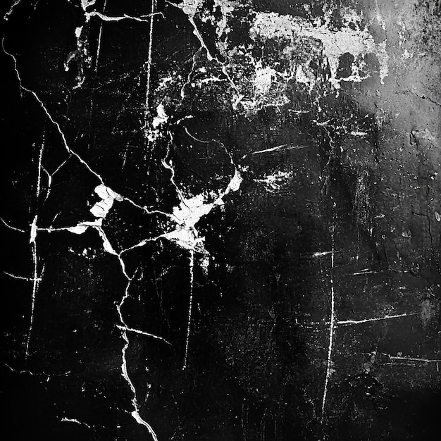 uma foto em preto e branco de uma parede com uma foto em branco e preto e branco De uma parede desgastada